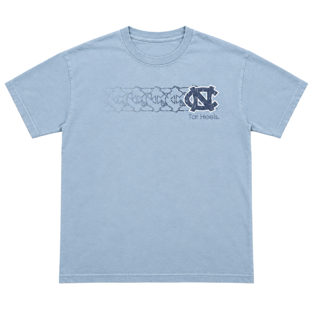 Vintage 90s/Y2K Champs Sports UNC Tar Heels T-Shirt Light Blue 1