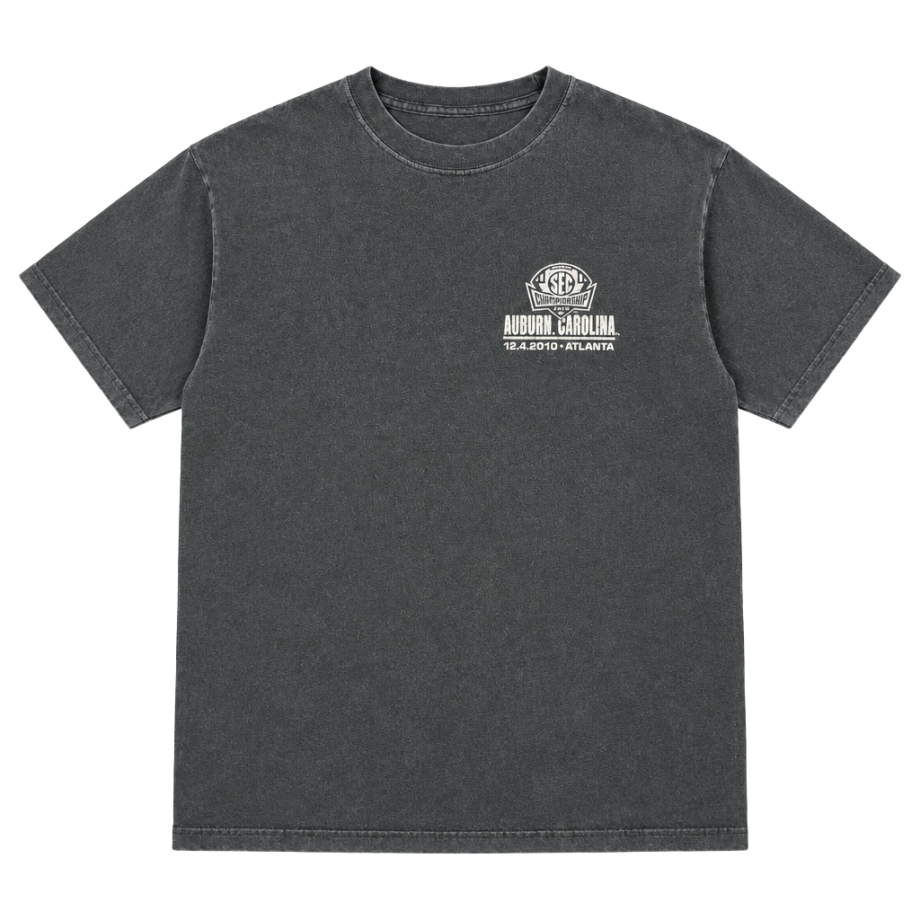 SEC Championship 2010 T-Shirt Size L Black Auburn Tigers Carolina Gamecocks 1