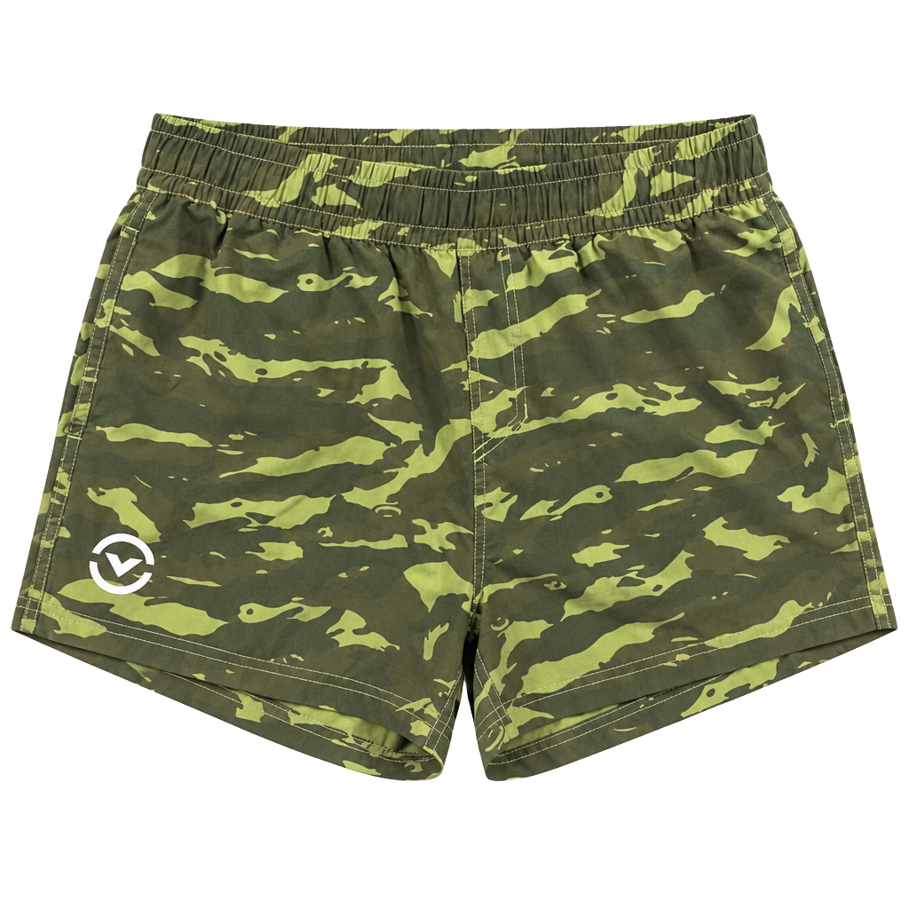 Men’s Virus Action Shorts Size Medium Green Camo Athletic 1