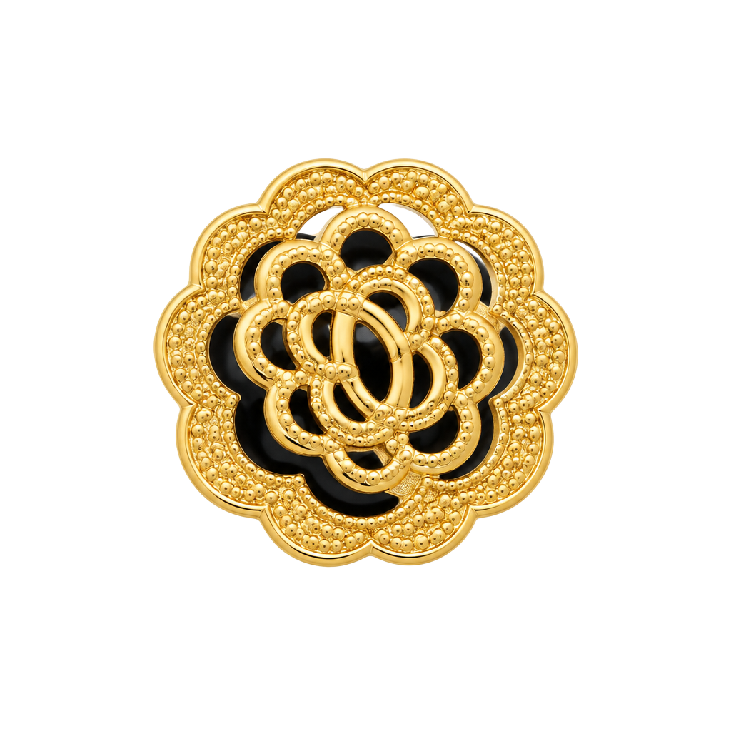 Avon Vintage Gold Tone Open Filigree Flower Stud Earrings 1