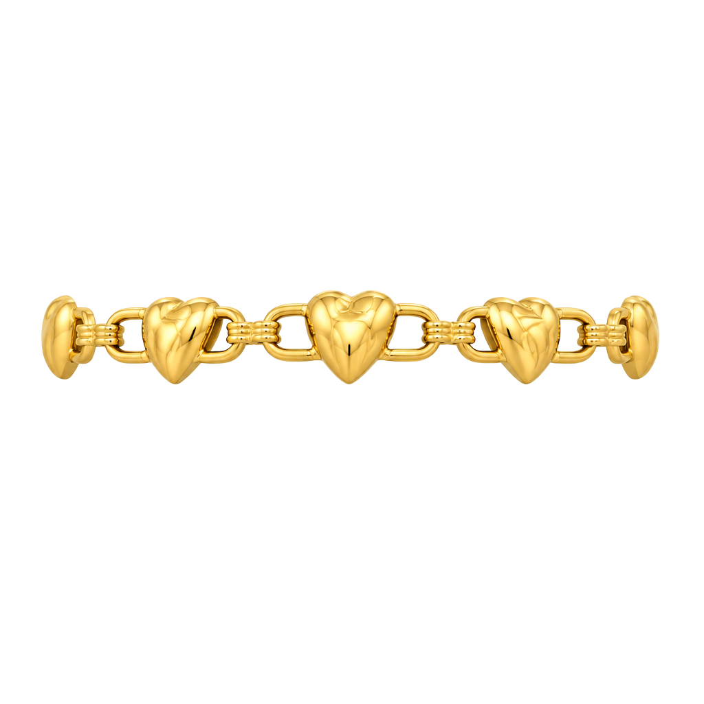 Avon Gold Tone Heart Link Bracelet 1