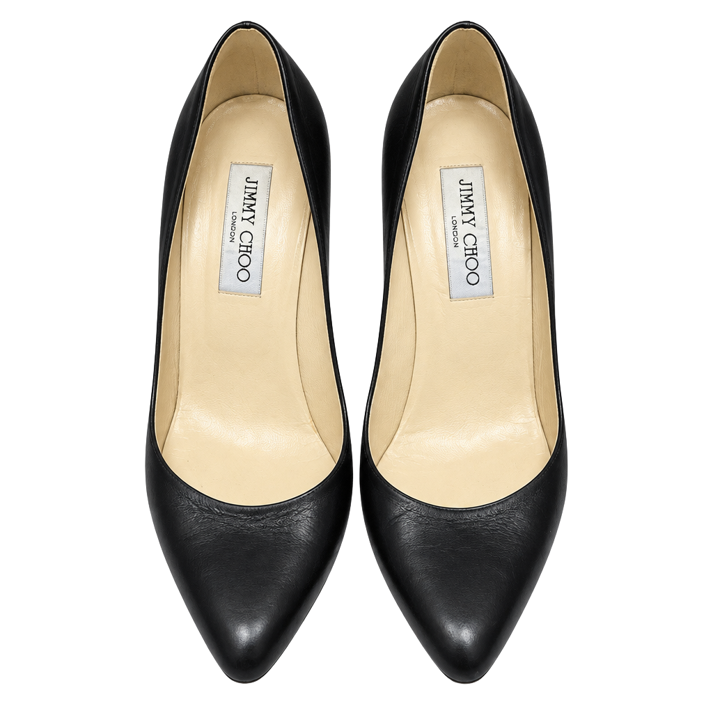 Y2K Vintage Jimmy Choo Gold Accent Leather Pumps Size US7.5/EU37.5 1