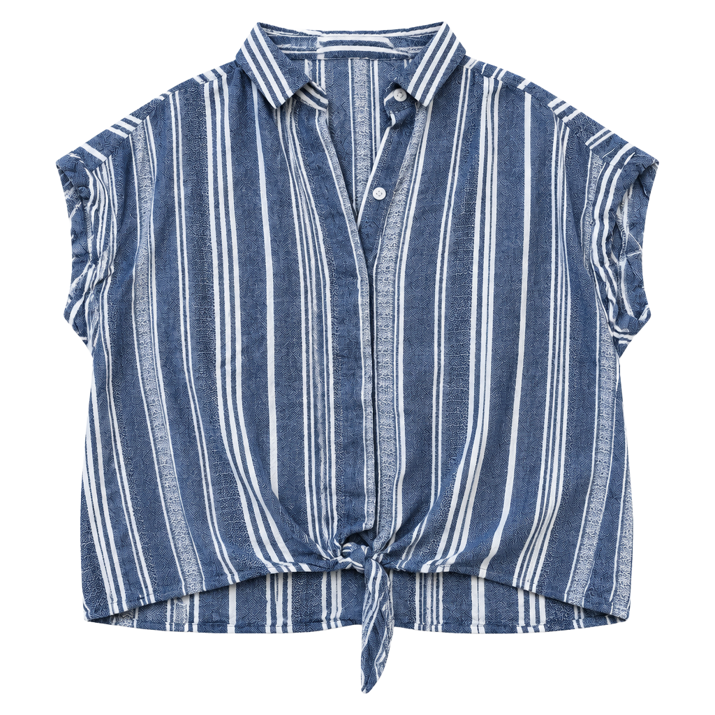 Cloth & Stone Striped Button Down Shirt Size XS Blue White 1