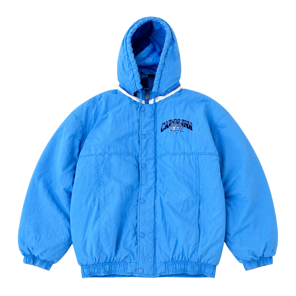 Vintage North Carolina Tar Heels Starter Hooded Jacket Size M 1