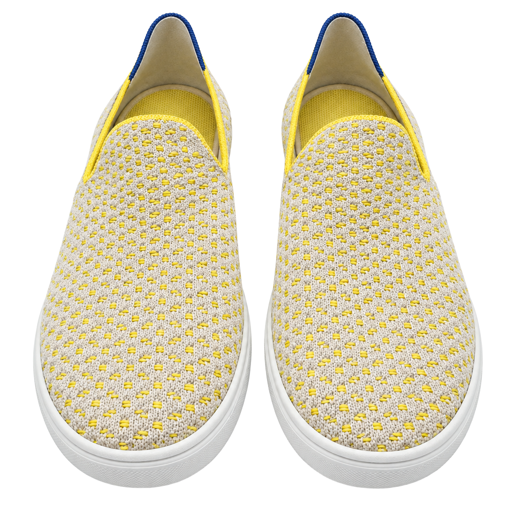Rothy's The Sneaker Honeycomb Slip-On Shoes Lemon Yellow 9.5 1