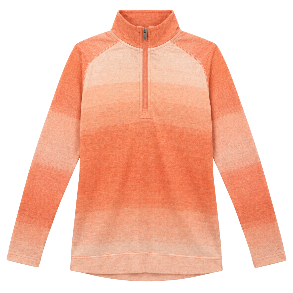 Adidas Golf Women's World Series of Poker Orange Long Sleeve 1/4 Zip Pullover 1