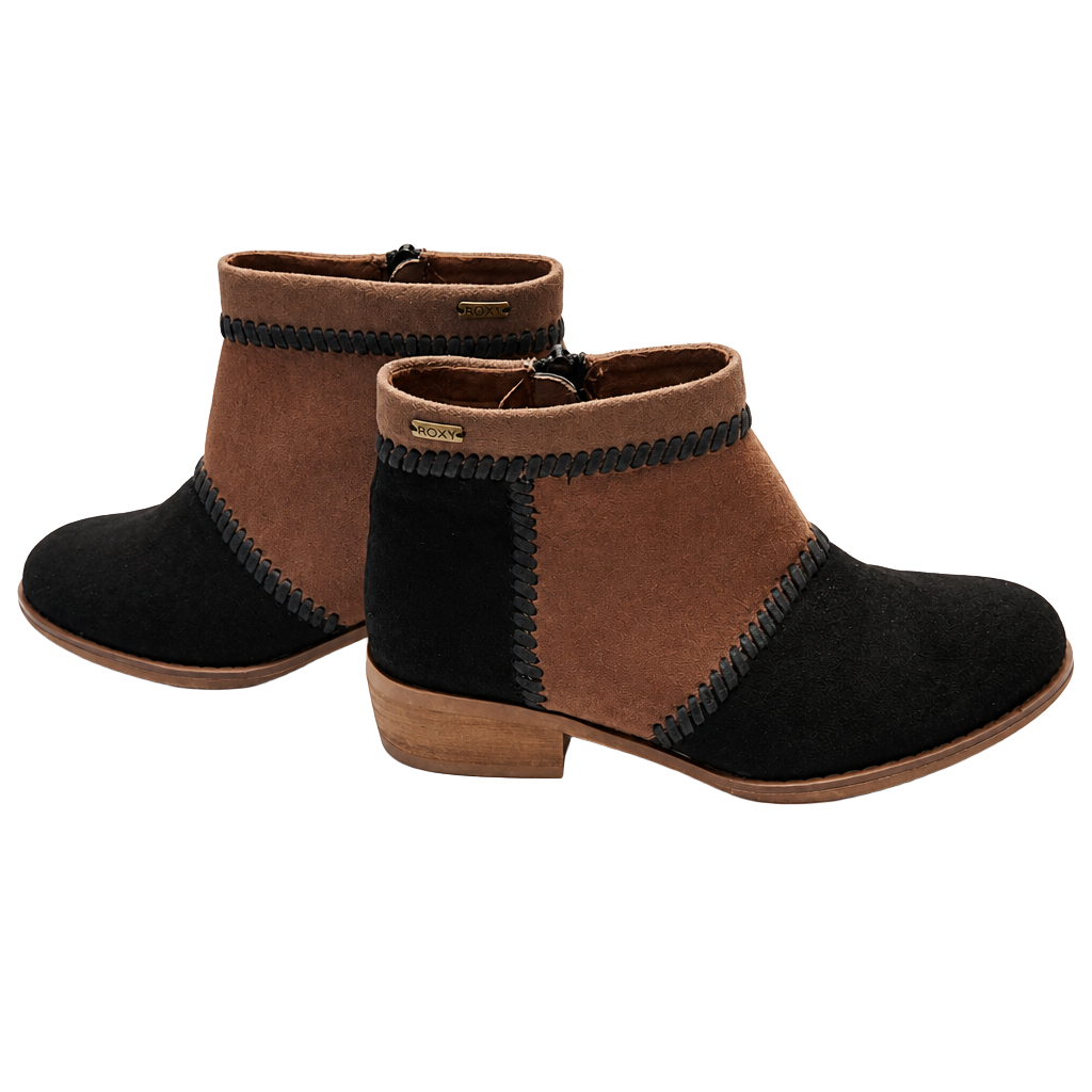 Unique Roxy Devlin Ankle Boots Colorblock Suede Booties Size 8 1