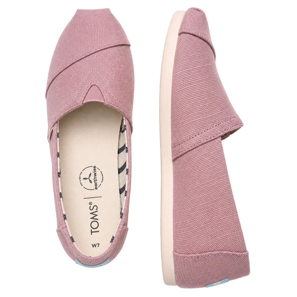 TOMS Earthwise Women's Pink Canvas Alpargata Slip-On Shoes Size W7 1