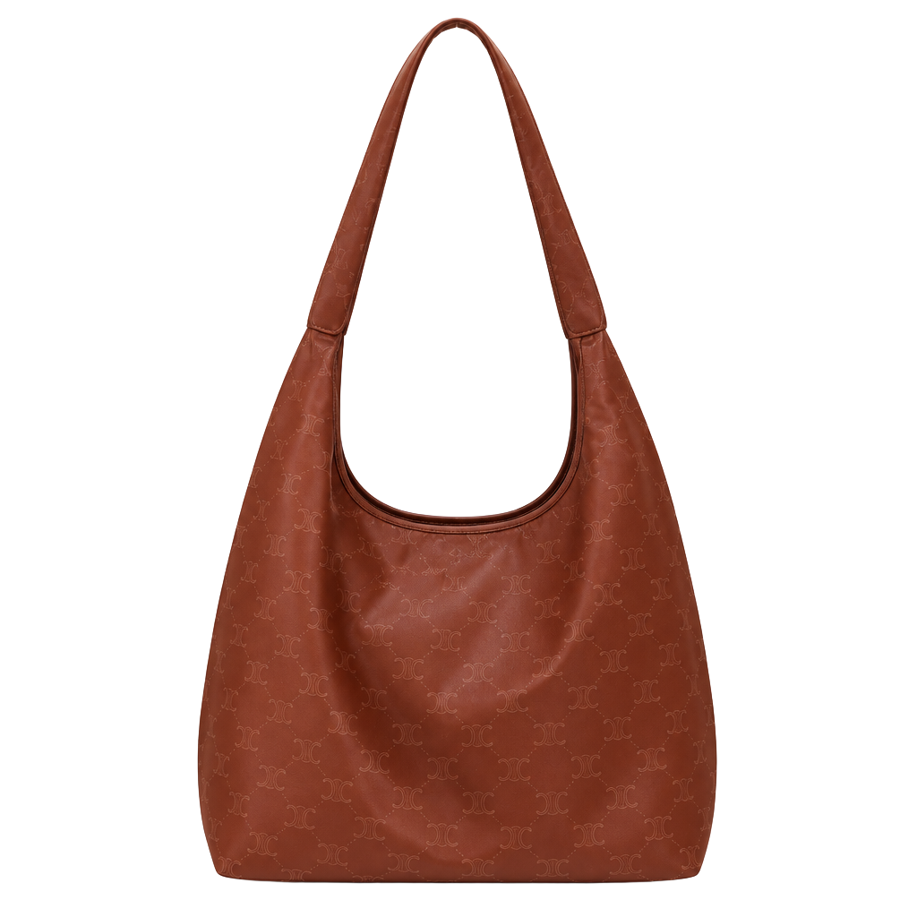 Unbranded Vegan Leather Hobo Shoulder Bag Brown Y2K Purse 1