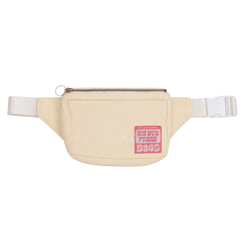 Big Bud Press Cotton Fanny Pack Belt Bag Cream Ecru 1
