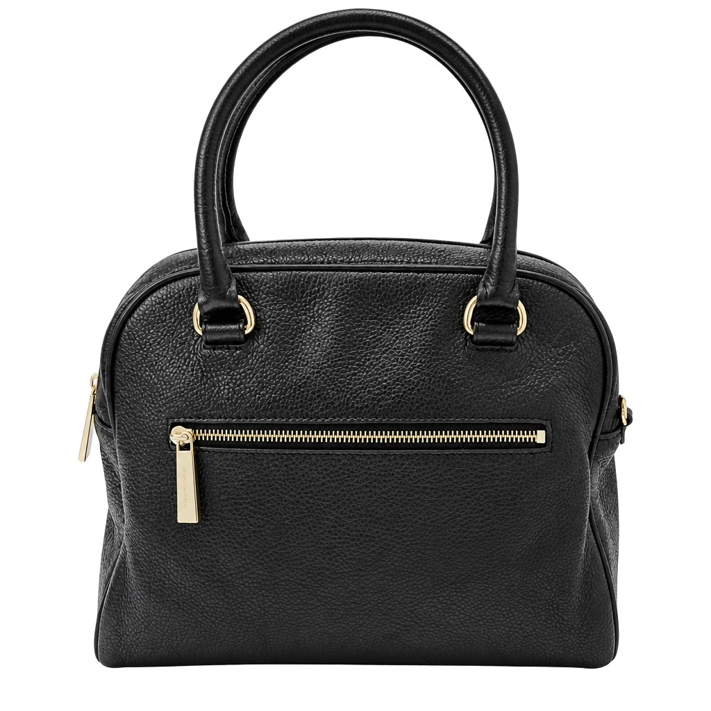 Michael Kors Handbag Pebbled Leather Black Satchel Bag / Purse 1