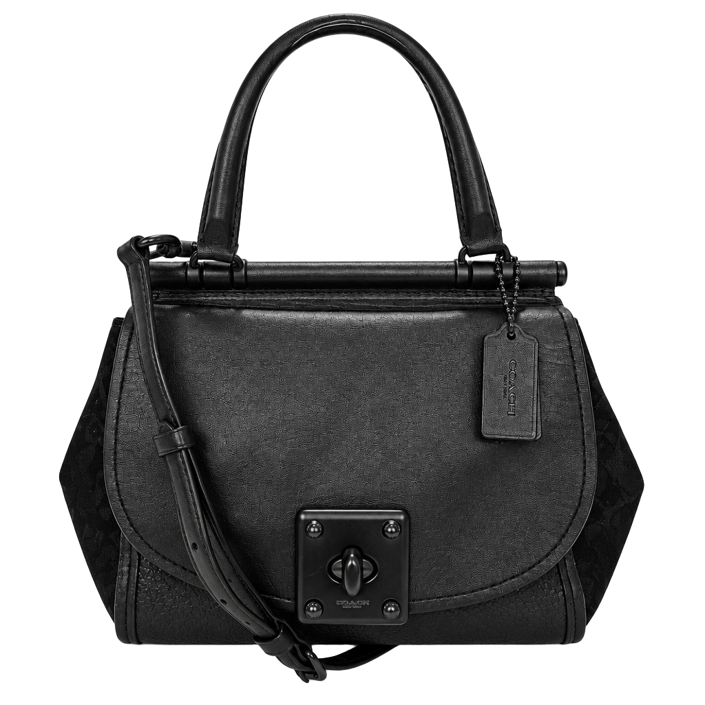 Coach Drifter Top-Handle Satchel Black Mixed Leather 38388 1