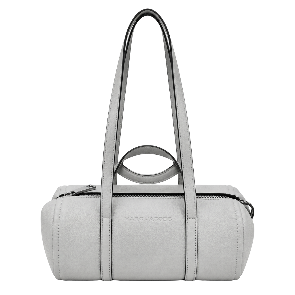 MARC JACOBS Leather Bowlet Shoulder Bag Gray Authentic Women's Handbag 1