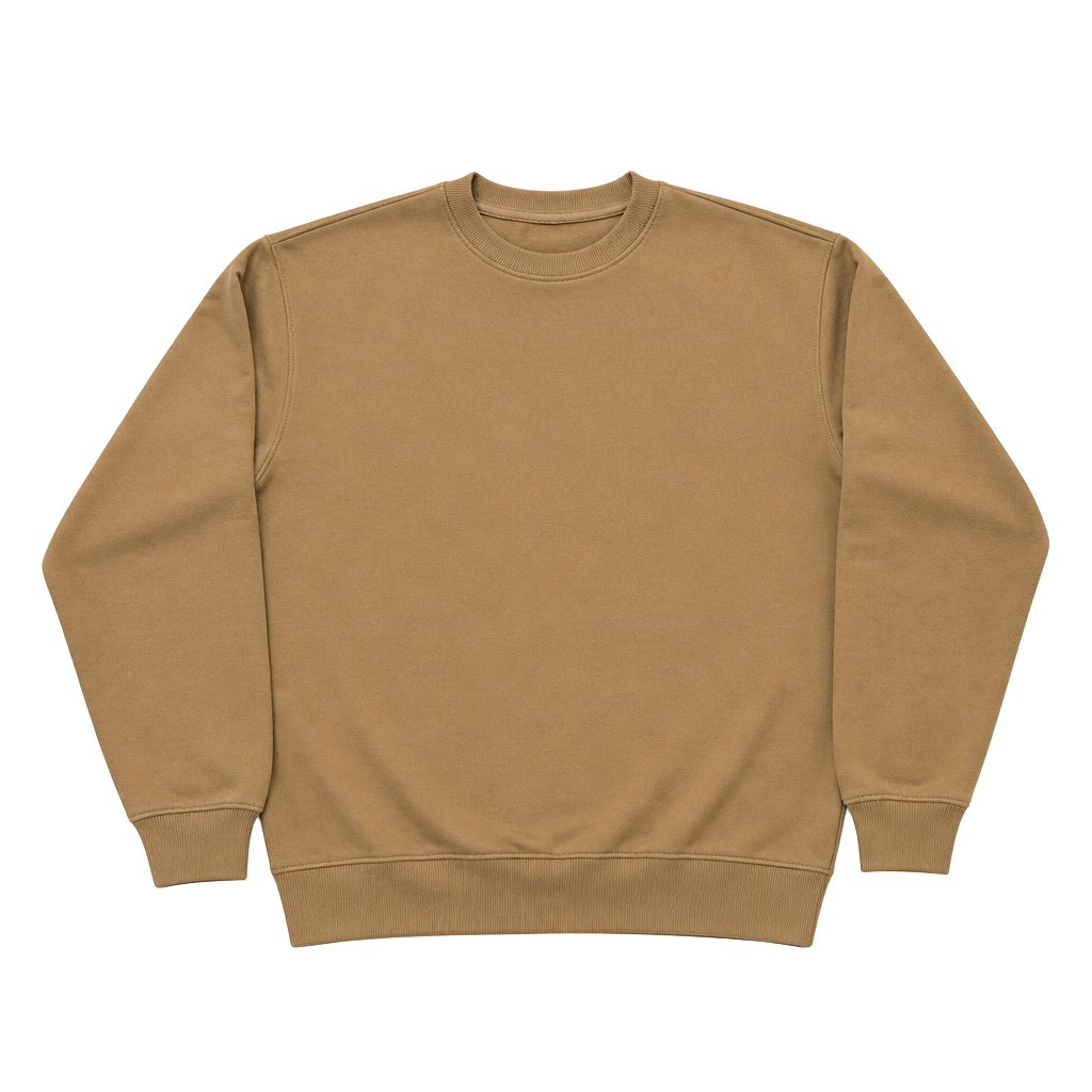 H&M Relaxed Fit Beige Crewneck Sweatshirt Size S 1