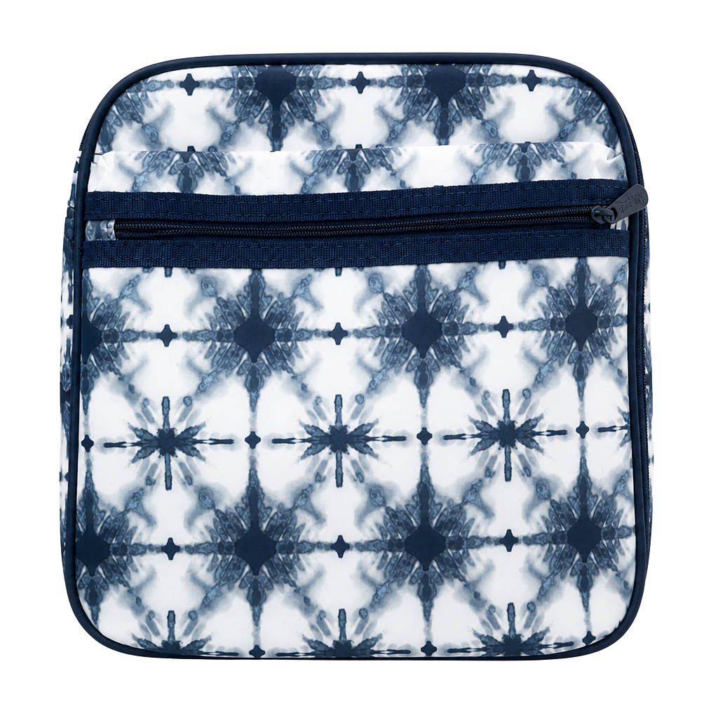 Thirty-One Lunch Bag with Indigo Burst Tie-Dye Pattern 1