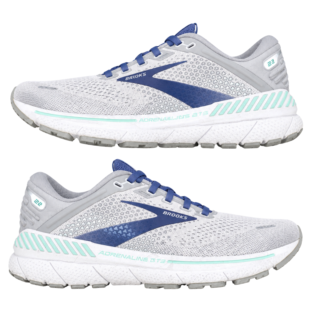 Brooks Adrenaline GTS 22 Size 10 2A Narrow Running Shoes Grey Purple 1
