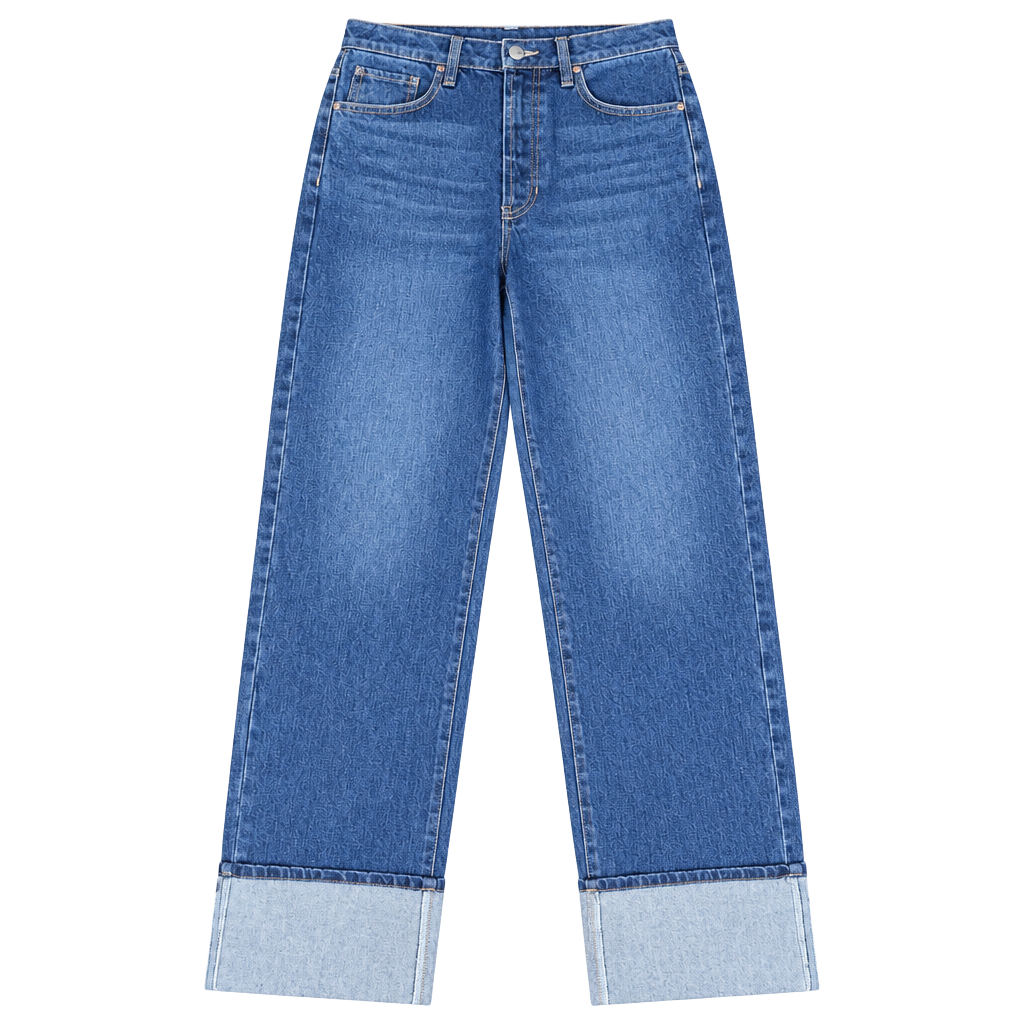 Francesca's tgla Cuffed Crop Jeans Size 28 Dark Blue Denim Wide Leg 1
