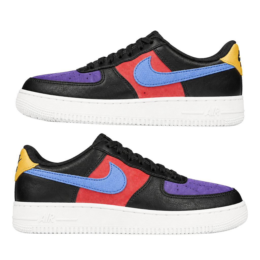 Nike Air Force 1 '06 LV8 EMB Size 5.5Y NBA WNBA Black Multic 1