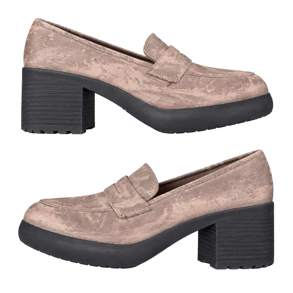 Lower East Side Chunky Heel Platform Loafers Size 6 Brown 90s Grunge 1