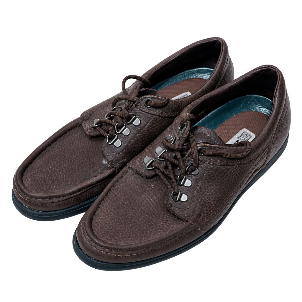 Dexter Men's Brown Pebbled Leather Moc Toe Walking Shoes Size 9.5 1