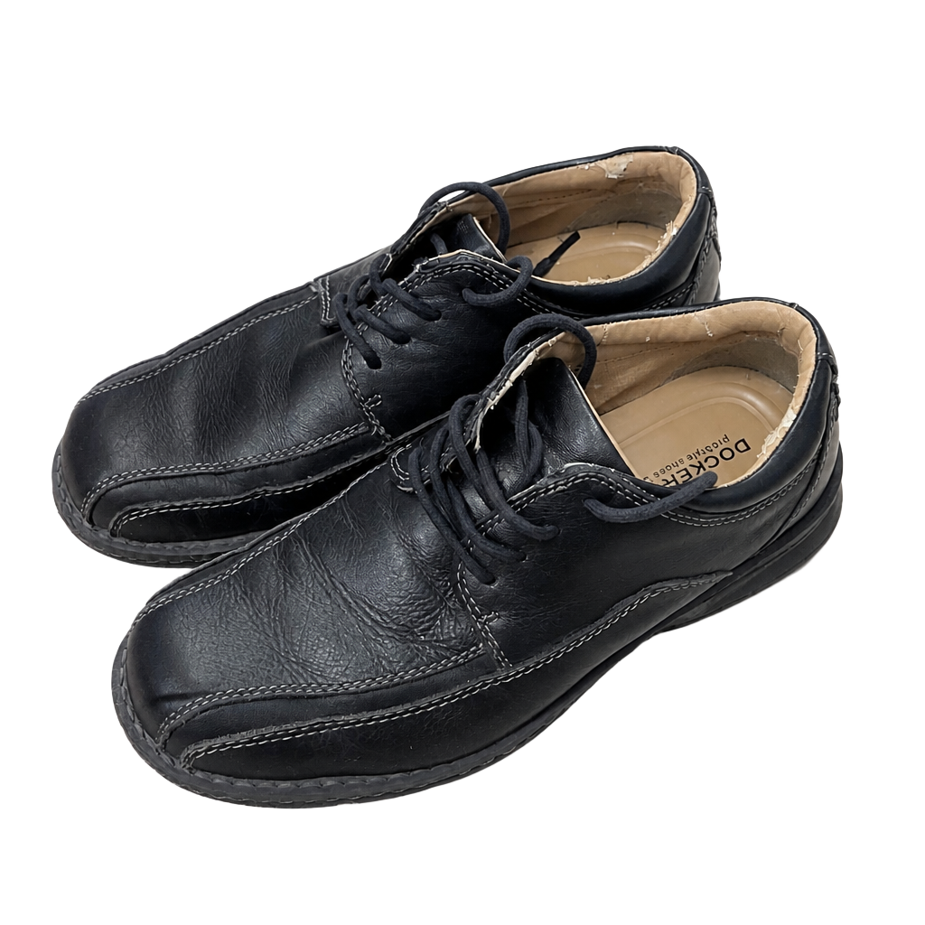 Dockers Men's Black Leather Comfort Oxford dress Shoes 1
