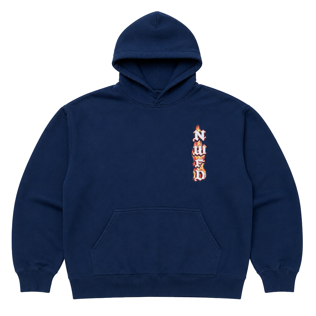 NWFD Engine 201 Fire Department Graphic Pullover Blue Hoodie 1