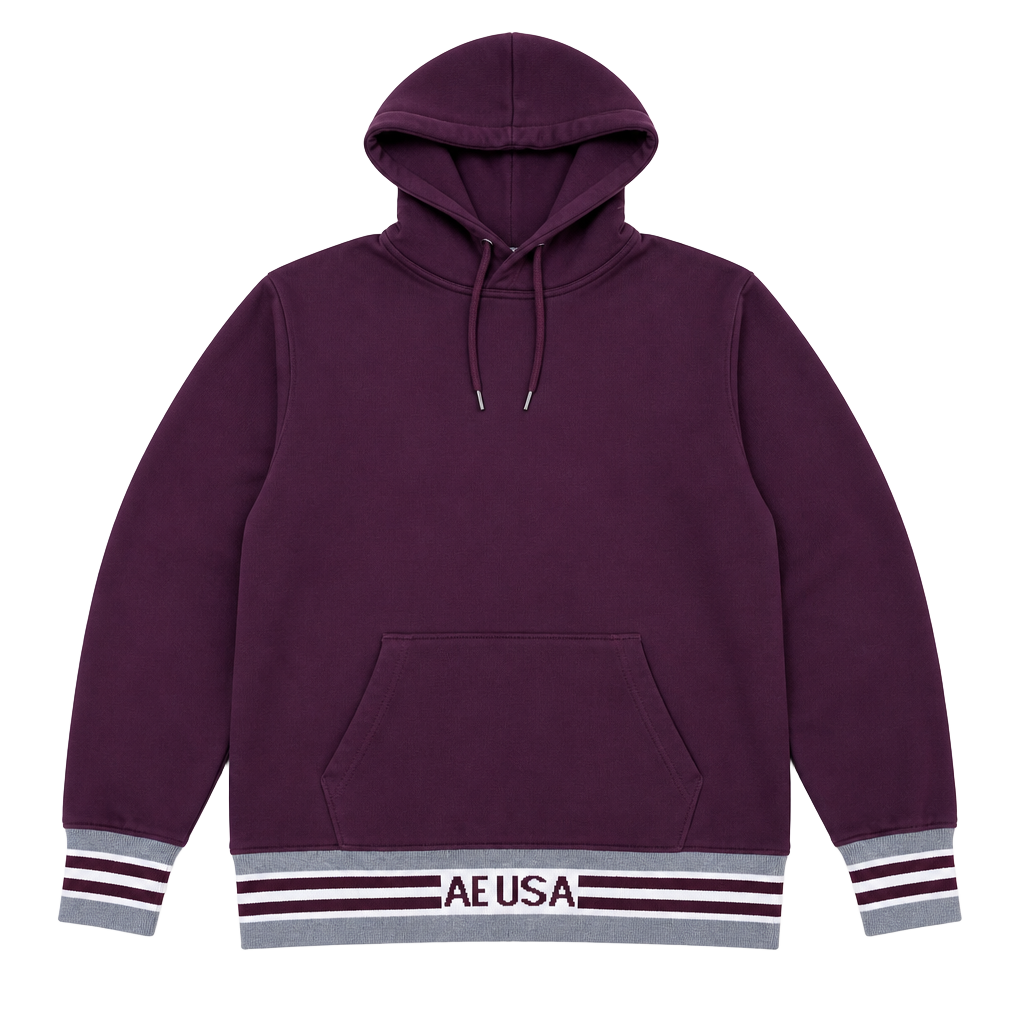American Eagle USA Burgundy Red Pullover Hoodie 1