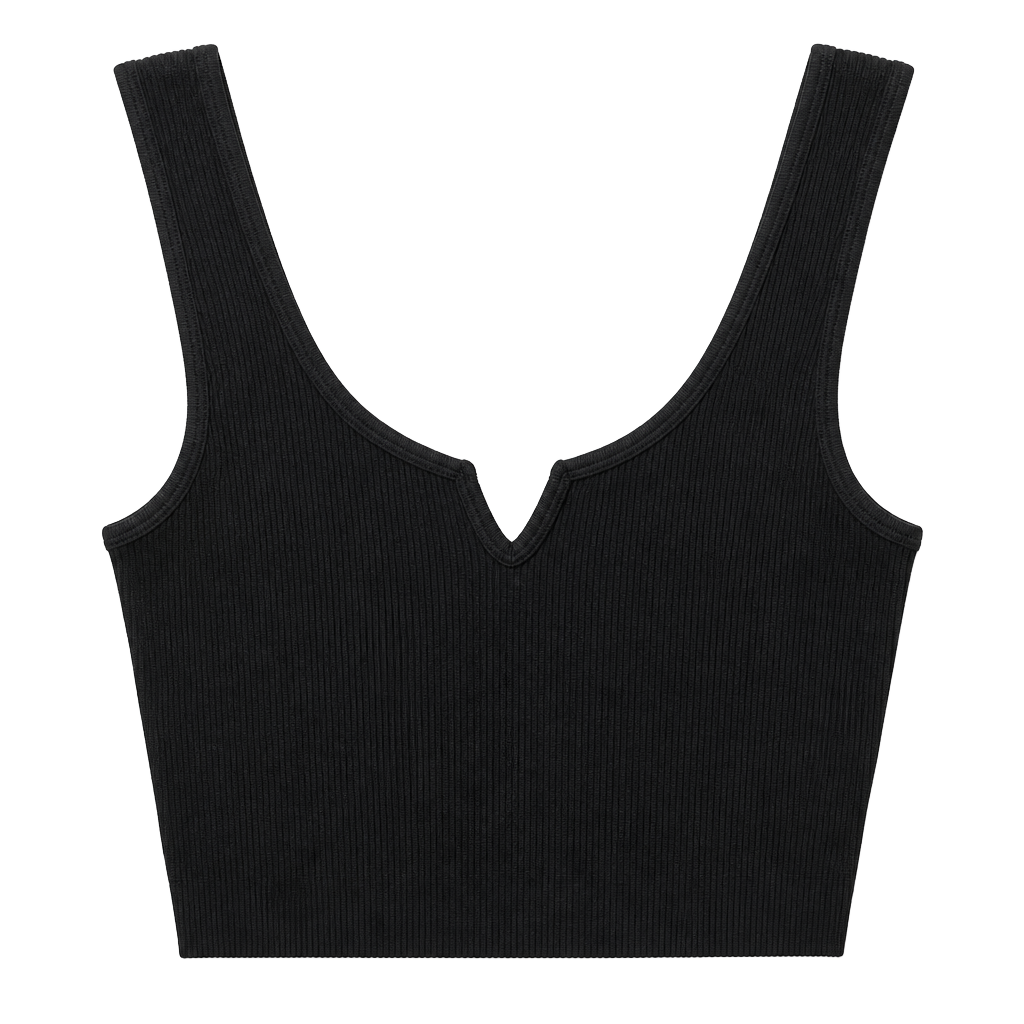 Zenana Washed Ribbed Square Neck Cropped Brami without Pads Size L/XL NWOT 1