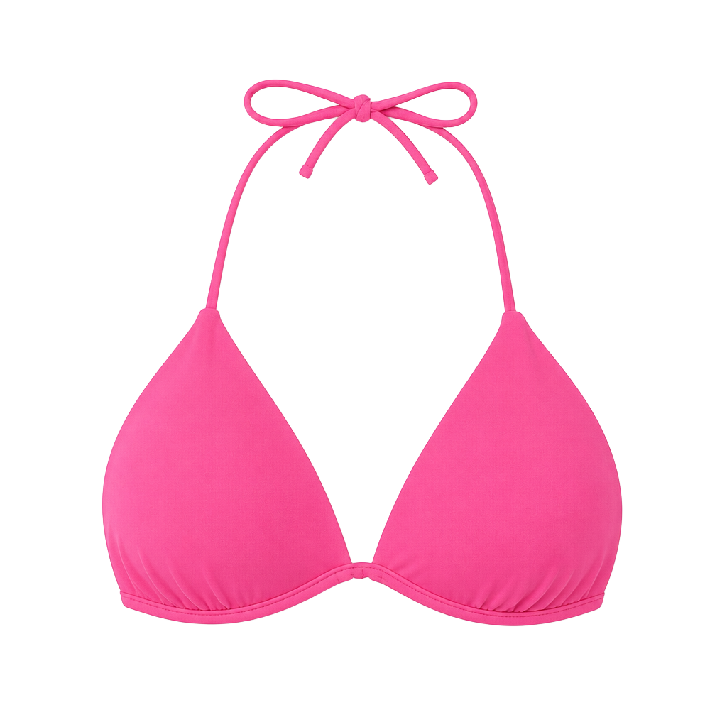 Ocean Pacific OP Triangle Padded Top size 15/16 Thin Strap Halter and Back Tie Closure 1