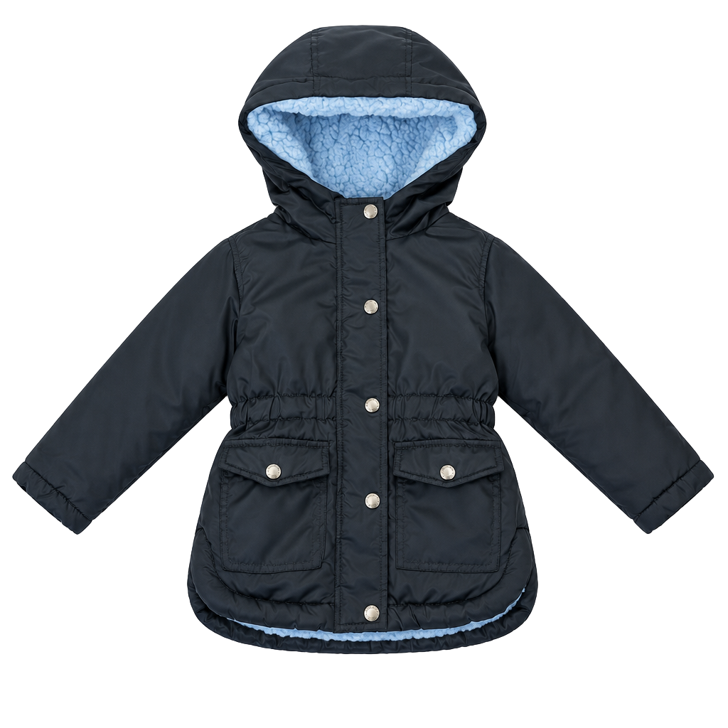 C&C California Puffer Jacket Size 3T Green Sherpa Lined Hooded Coat 1