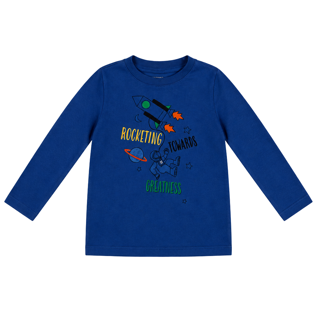 Garanimals Rocketing Towards Greatness Long Sleeve Shirt Size 3T Blue 1