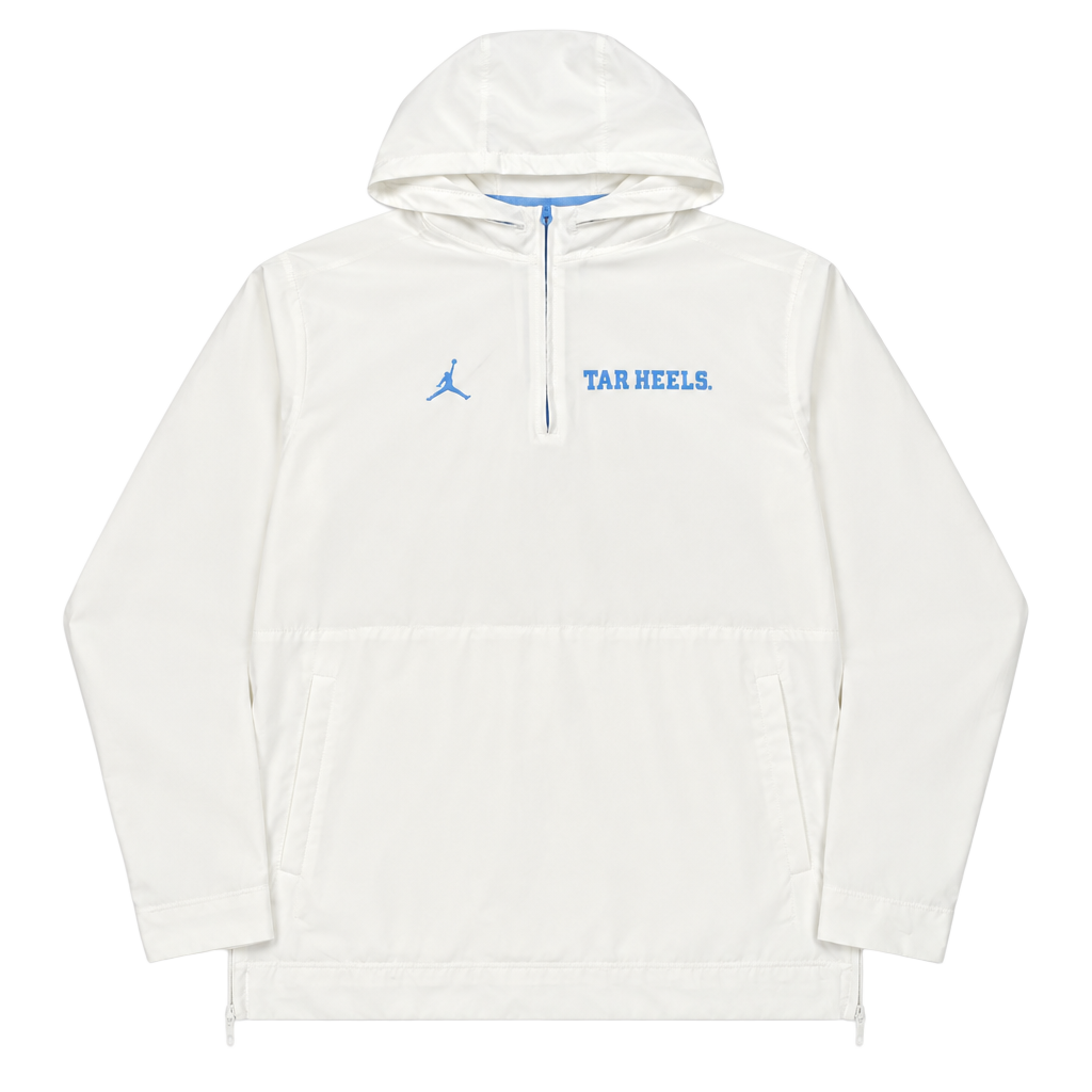 Jordan UNC Tar Heels 1/2 Zip Hoodie Size L White 1