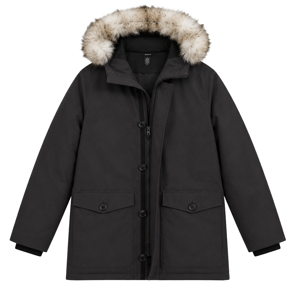 ALFANI Men's Hooded Faux-Fur Trim Winter Parka Coat S 1