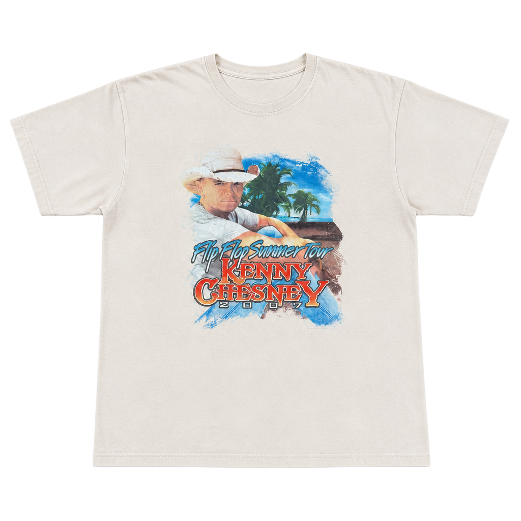 Vintage 2007 Kenny Chesney Flip Flop Summer Tour Concert T-Shirt XL 1