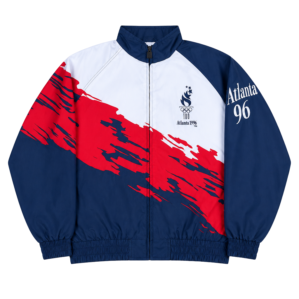 Logo Athletic Atlanta 1996 Olympic Games USA Windbreaker Jacket Size XL 1