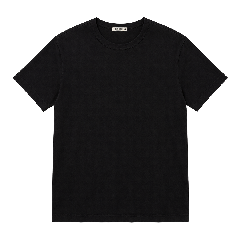 Buck Mason Crew Neck T-Shirt Size L Black Cotton 1