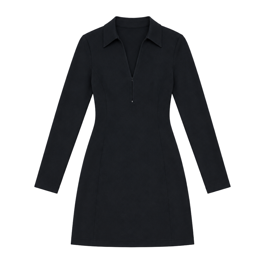 NWT Reformation Desirae EcoStretch Dress Size M Black 1
