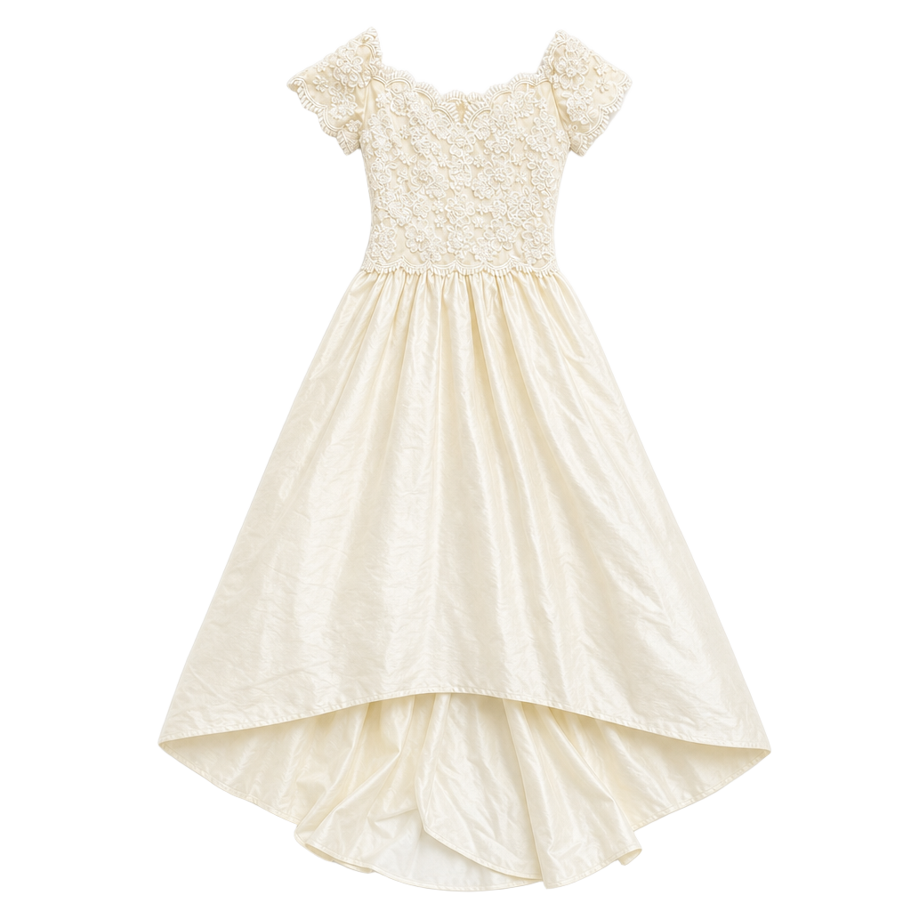 Jim Hjelm A Private Collection Silk Lace Wedding Gown Size 8 1