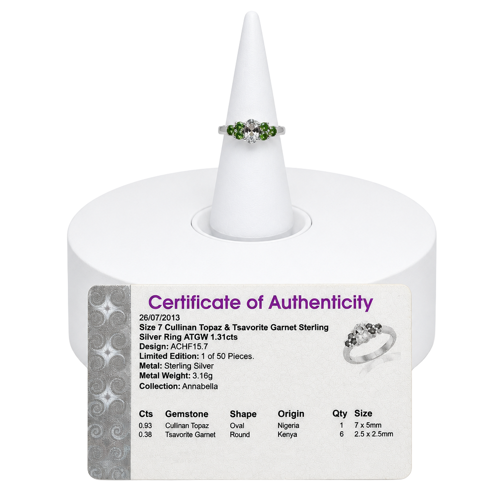 Rocks TV Annabella Limited Ed #1/50 Cullinan Topaz & Tsavorite Sterling silver 1