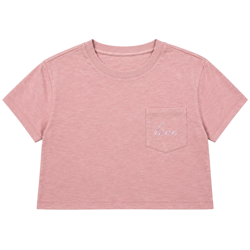 Victoria's Secret Crop Top Size L Pink Love Pocket 1