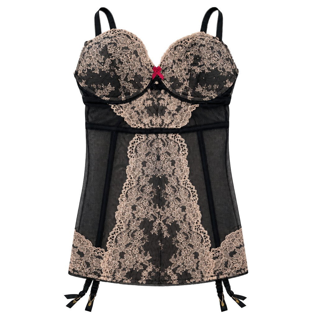 Victoria's Secret Lace Bustier Size 36C Black 1