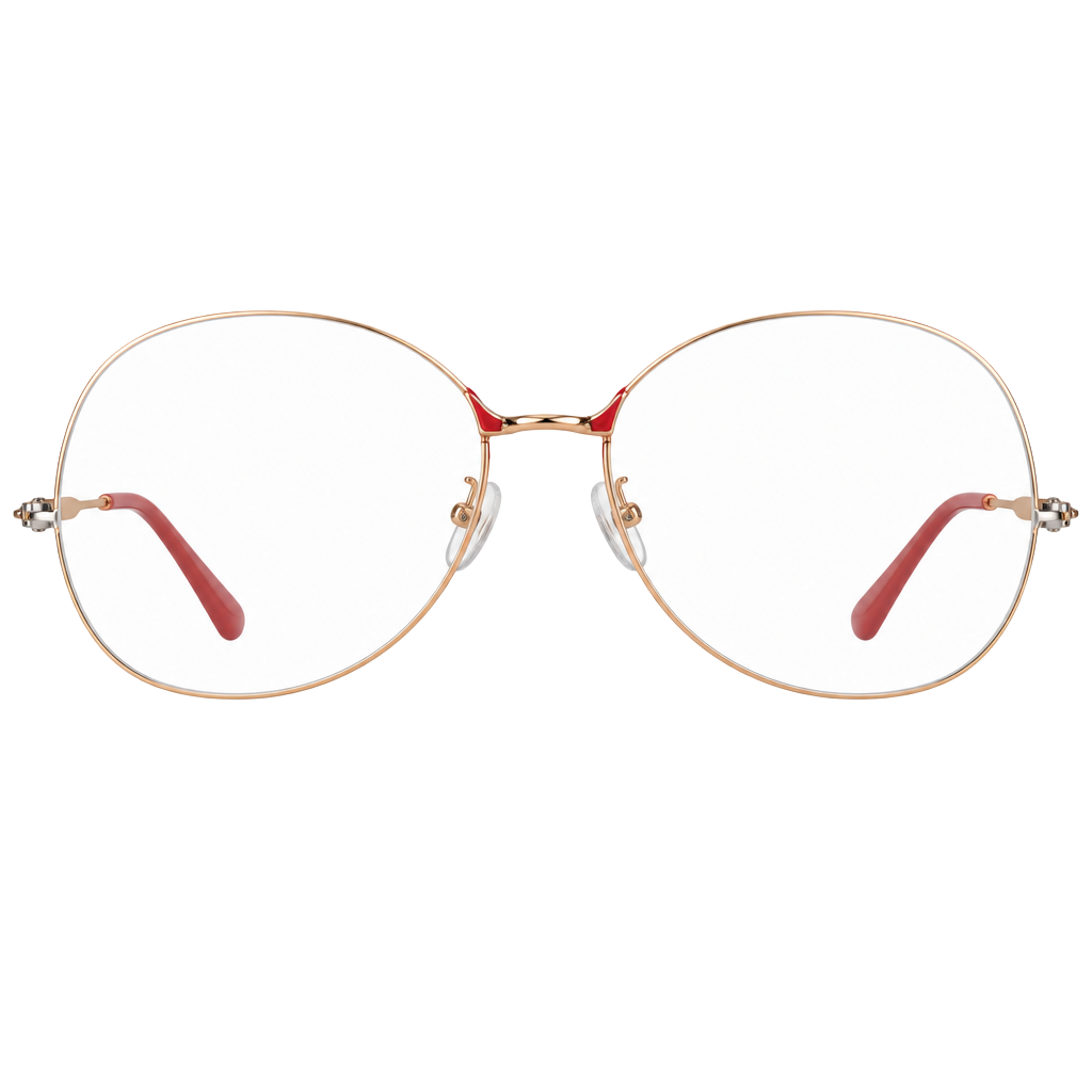 Gold Tone Metal Frame Tan/Peach Lens Sunglasses 1