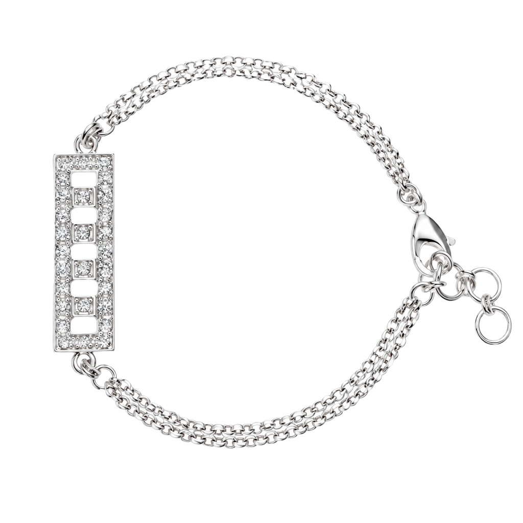 Lillian Silver Bling ID Chain Bracelet 1