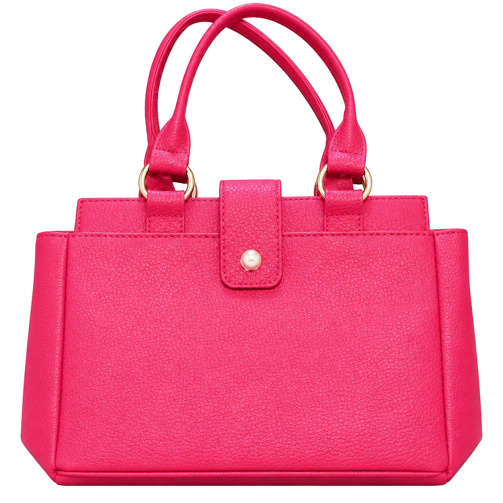 Textured Red Bag w/Tiger Print Lining 1