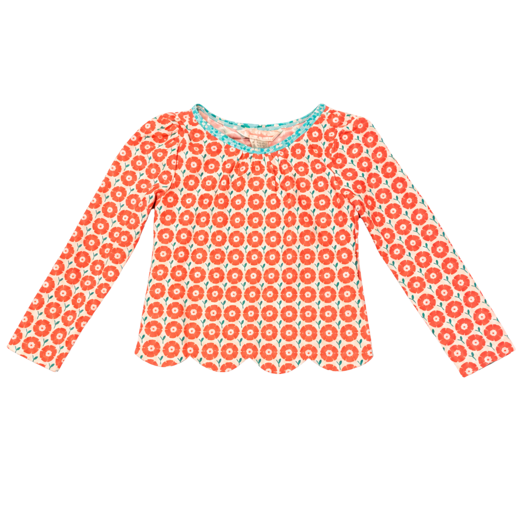 Girls Rash Guard/Swim Top Bright Floral Long Sleeve Swim Top Tommy Bahama 3T 1