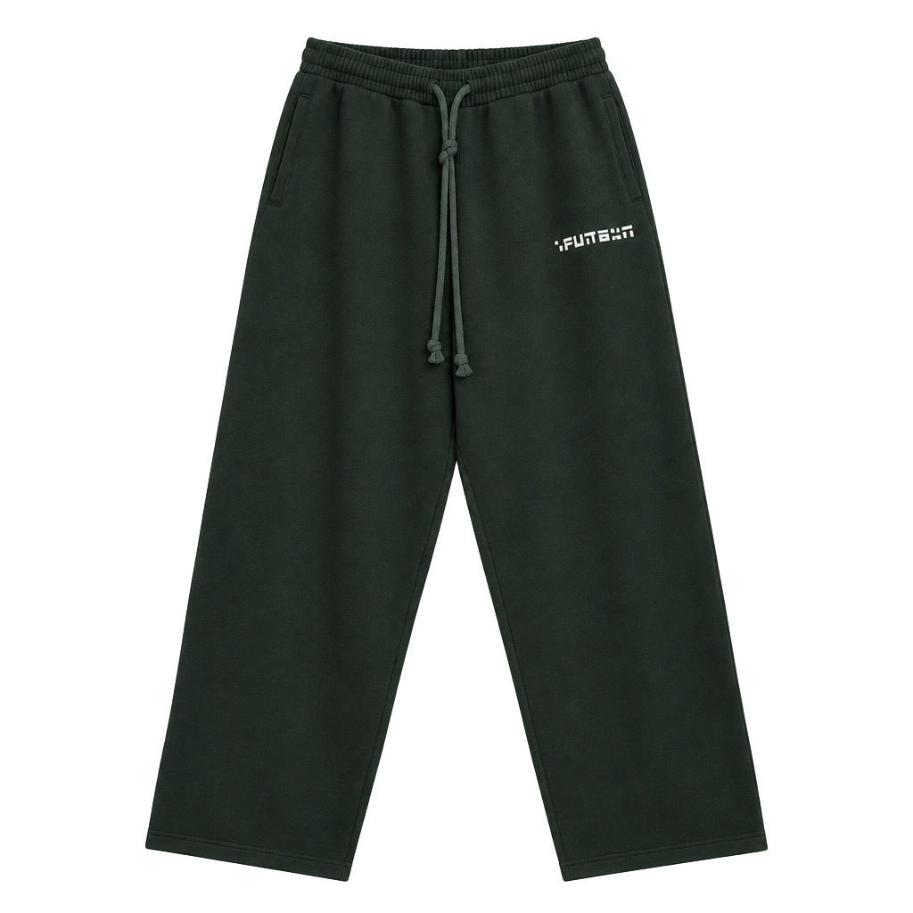 YOUNGLA Model 255 Size L Green Knit Sweatpants 1