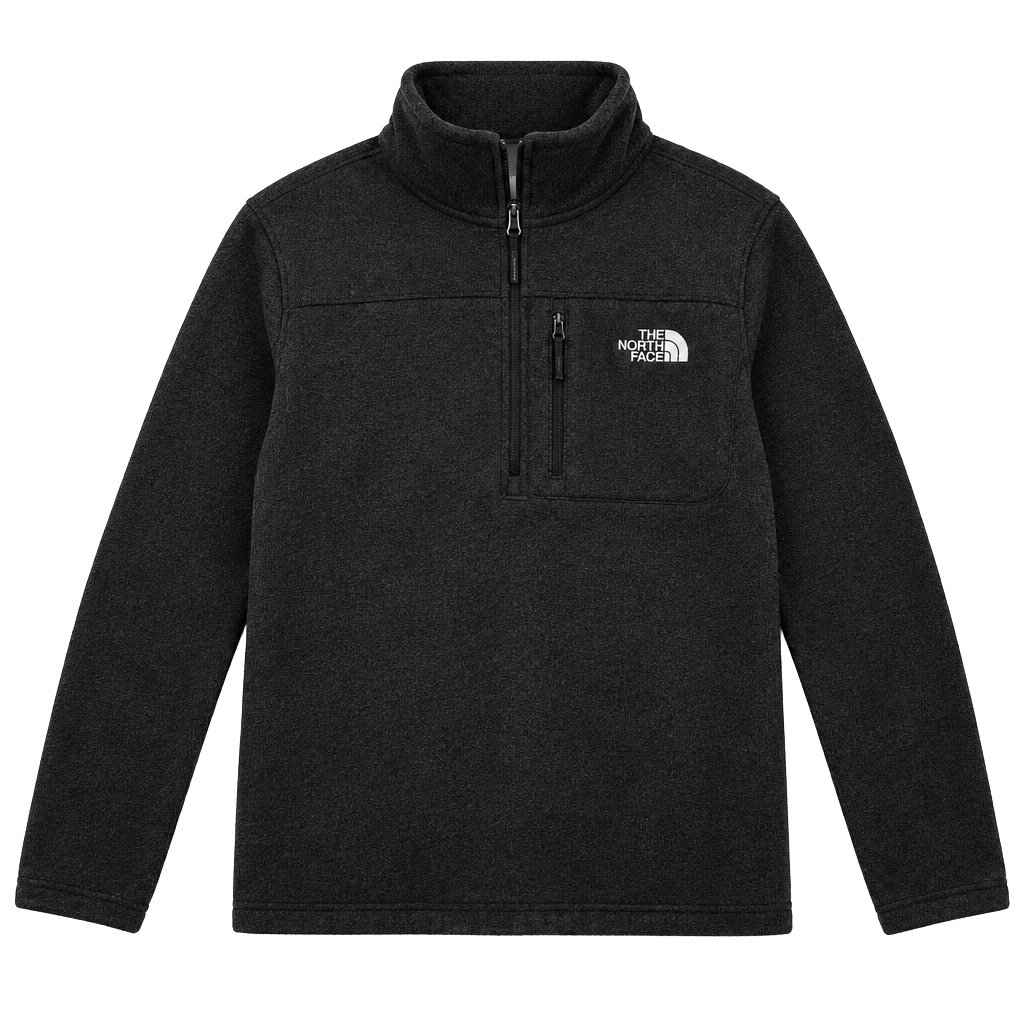 The North Face Gordon Lyons Half Zip Fleece Pullover Black Heather 1