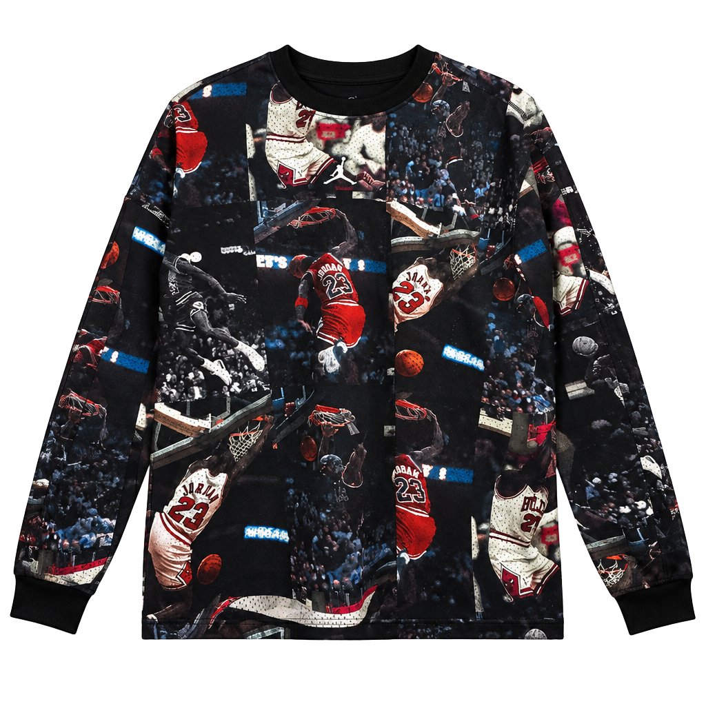 Jordan Flight Size L Men's Printed Long-Sleeve Jersey 1