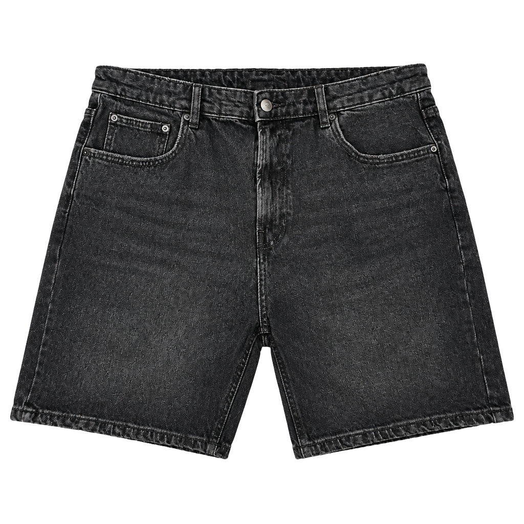 Zara Denim Shorts Size 36 Black Raw Edge Jorts 1