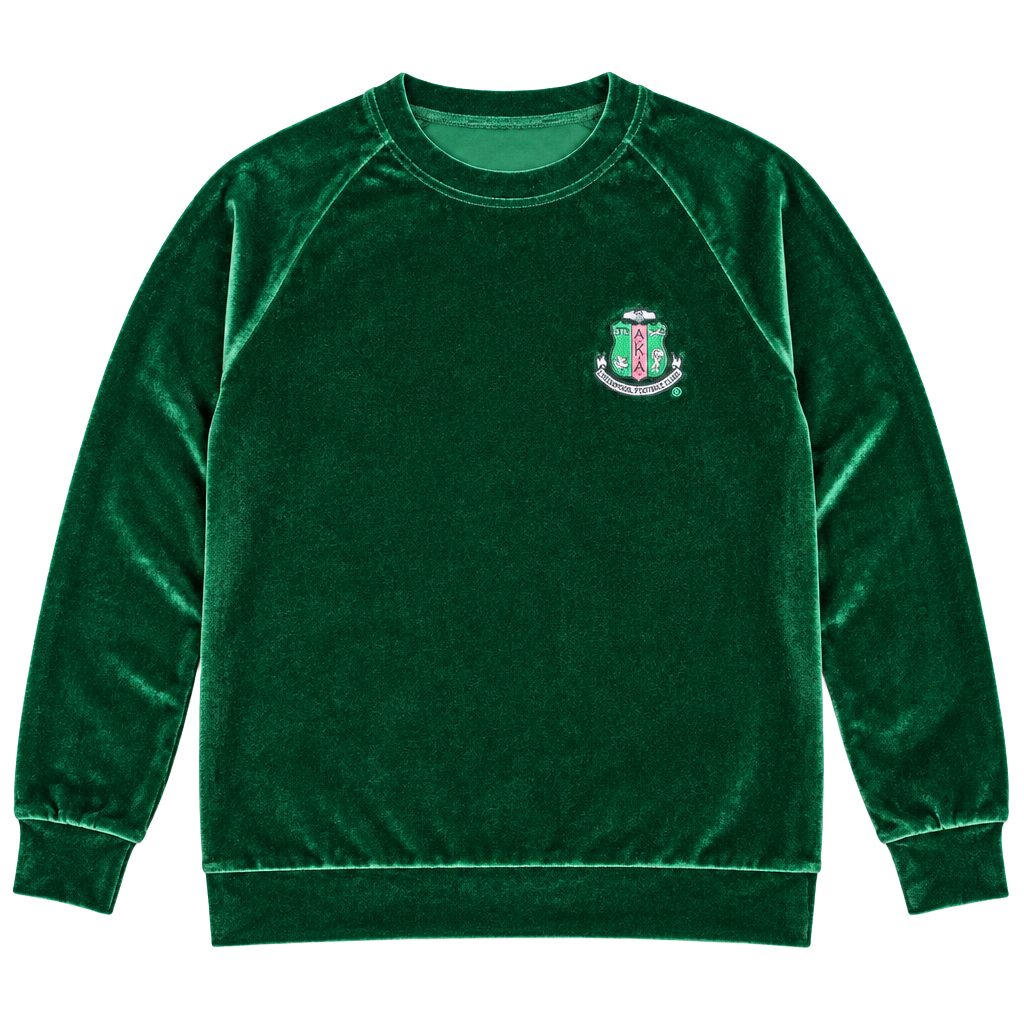 Ivy Storehouse AKA Velvet Sweatshirt Size Medium Green 1